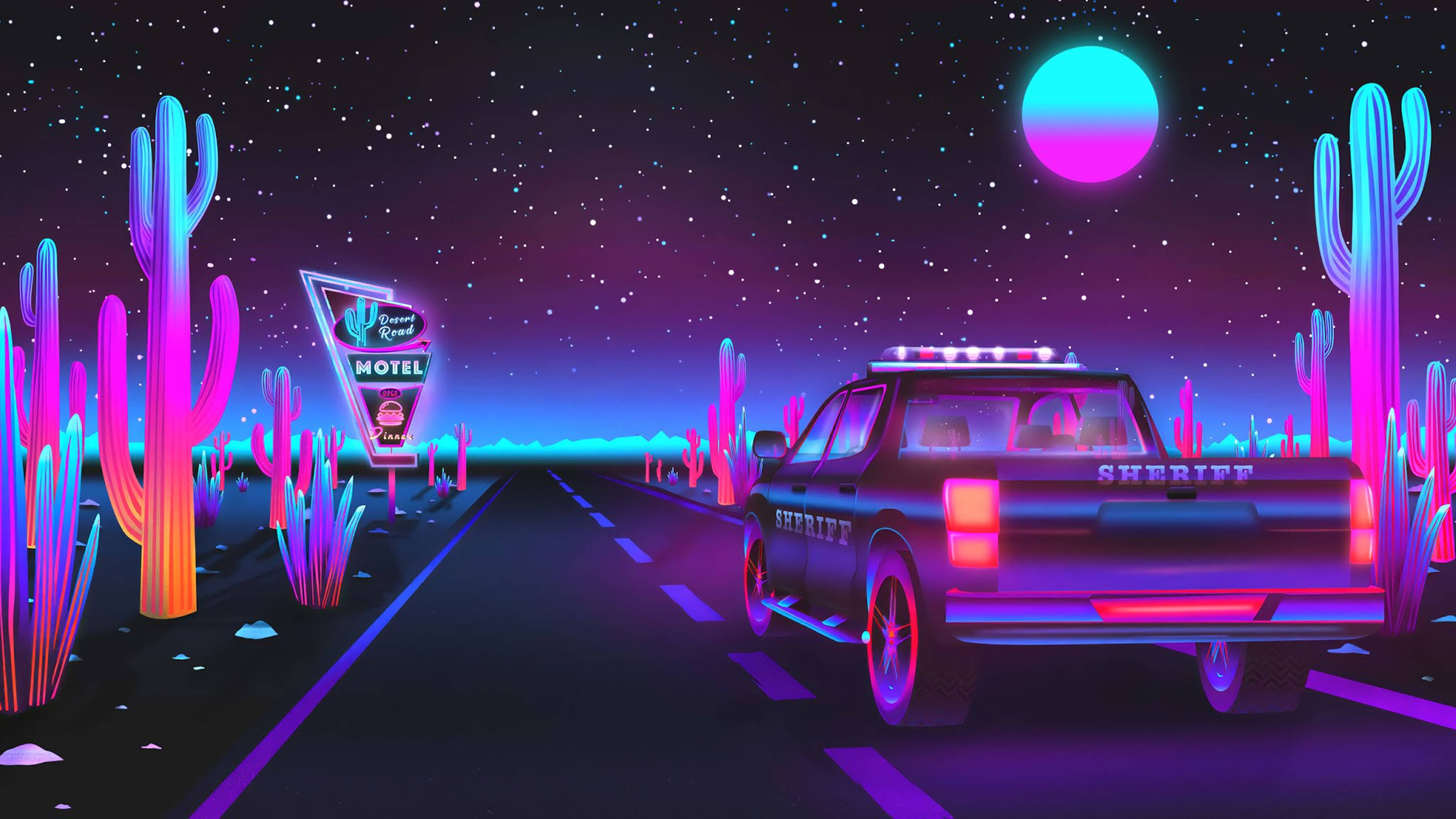 retrowave wallpaper