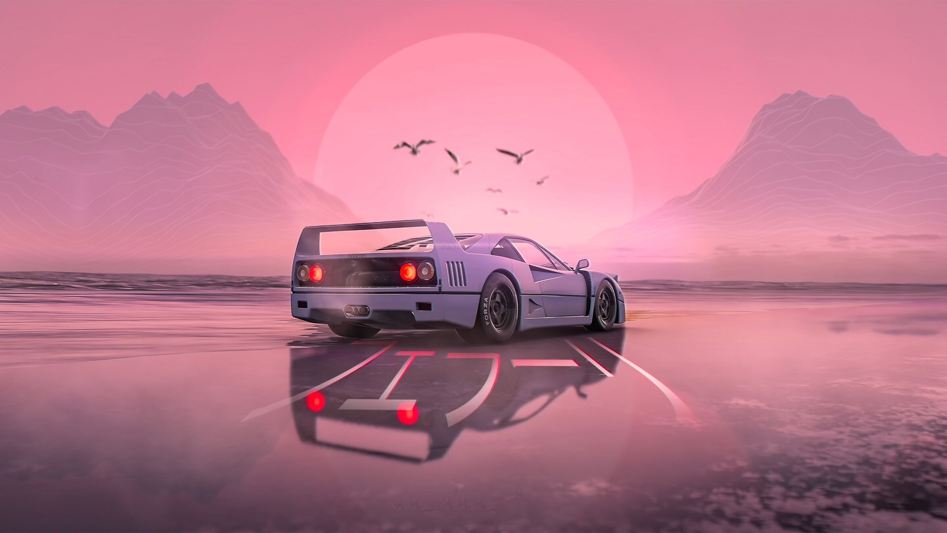 retrowave wallpaper