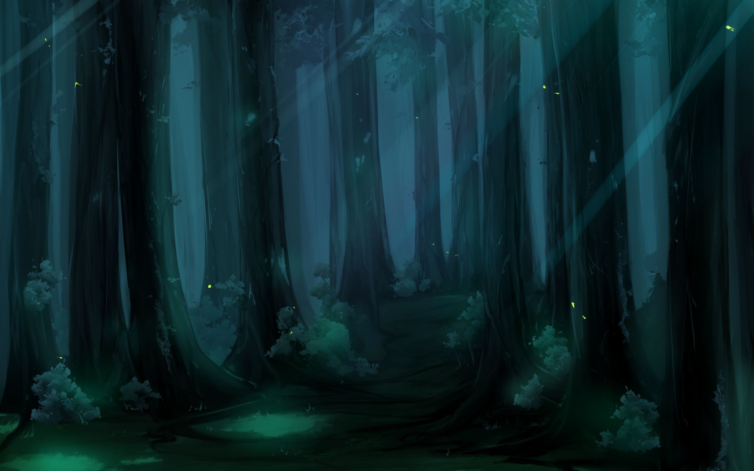 dark forest wallpaper