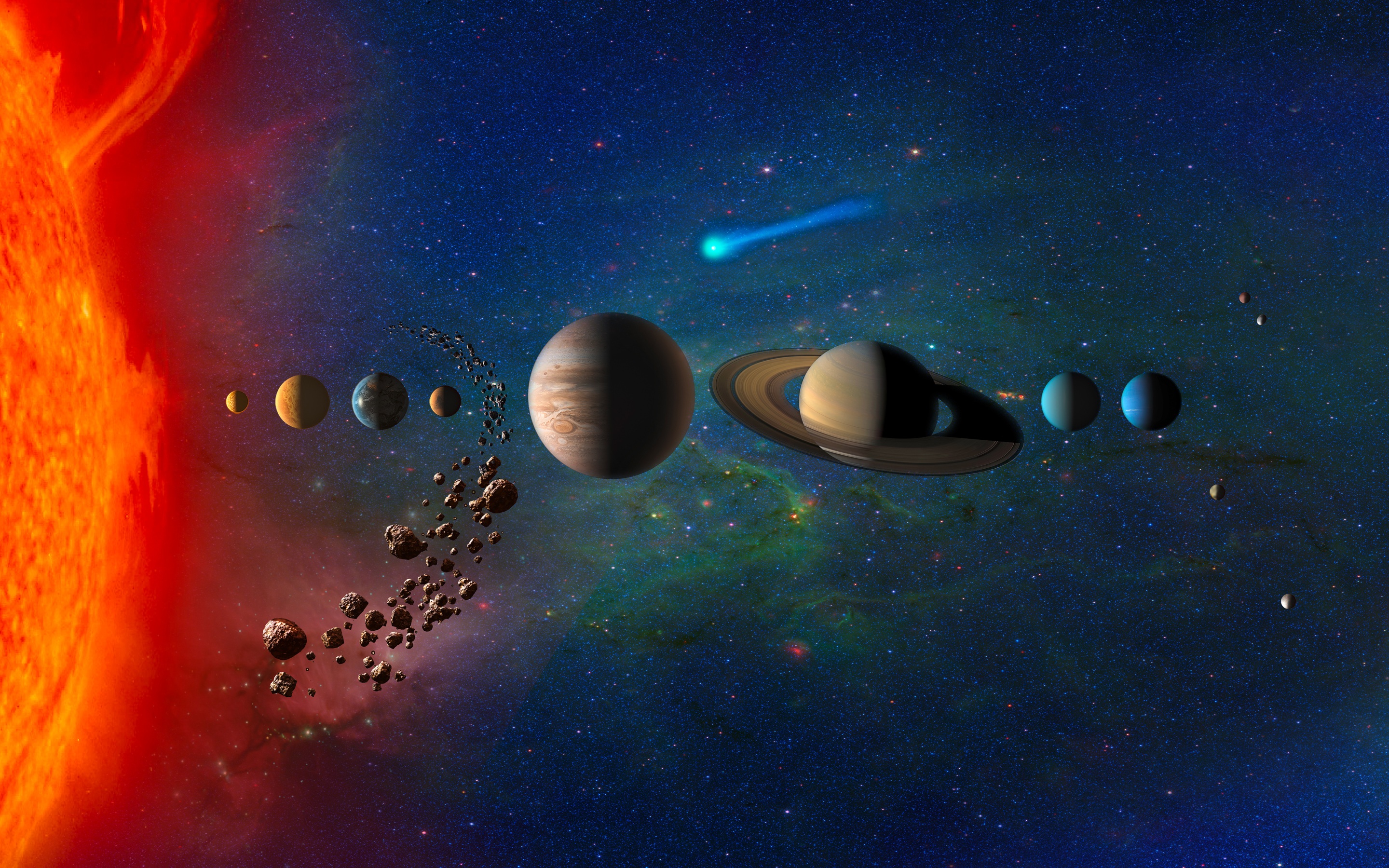solar system wallpaper