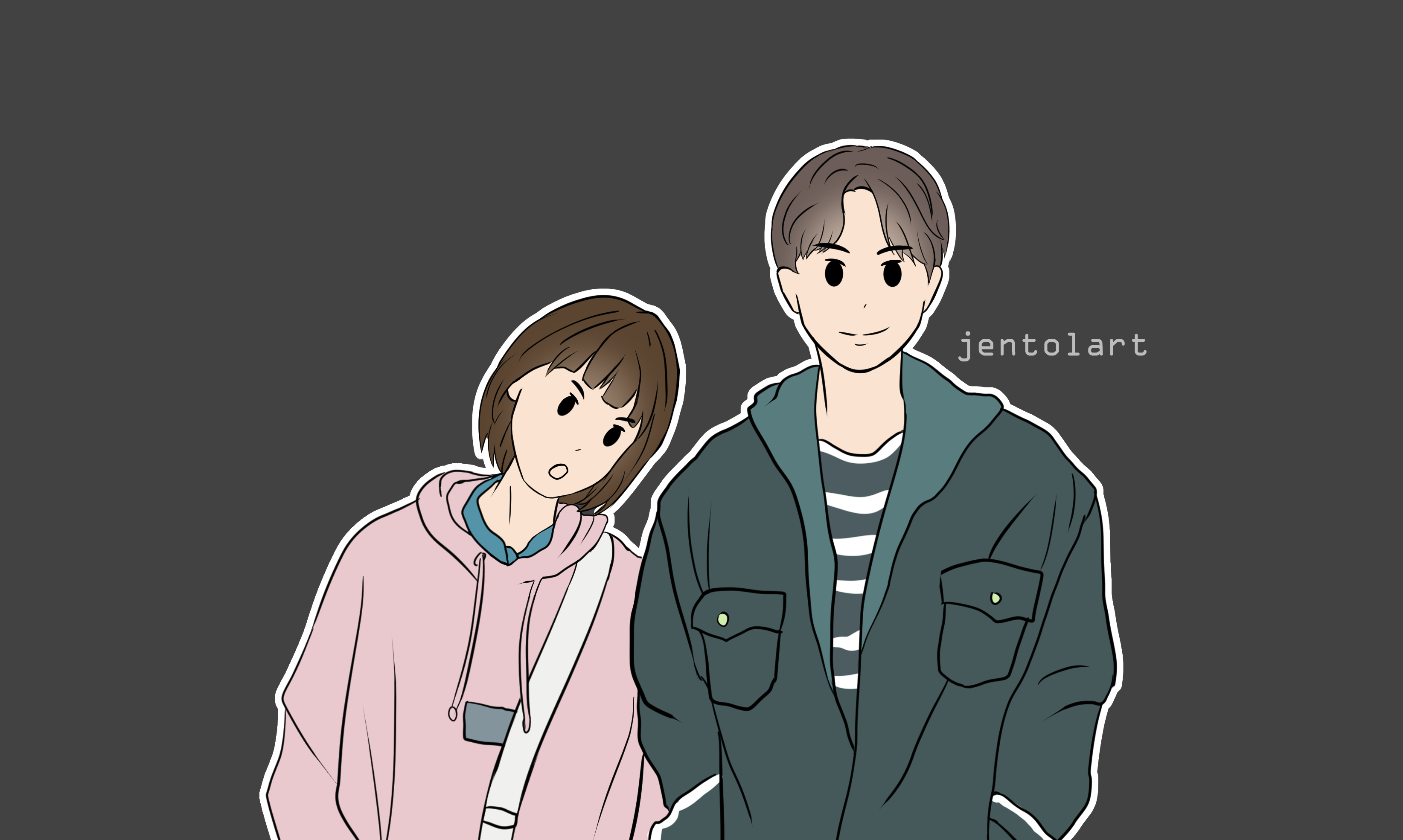 Cute Couple Matching Wallpaper